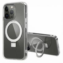 Accezz žiedinis stovas su nugarėlės dėklu ir MagSafe funkcija, skirtas iPhone 13 Pro Max – skaidrus