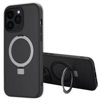 Accezz žiedinis stovas su nugarėlės dėklu ir MagSafe, skirtas iPhone 14 Pro Max – Juodas