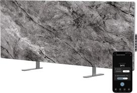 Aeno Premium Eco Smart Heater, 700W, Tempered glass, Infrared+convection heating type, LED display, Plug type: Europe (E/F type), Antique Marble, Made in Poland, Limited edition