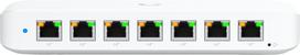 Ubiquiti USW-Ultra-210W-EU compact, Layer 2, 8-port GbE PoE switch with versatile mounting options, 7x GbE PoE+ output ports, GbE port with optional PoE++ input, 202W PoE availability with the included AC power adapter