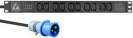Lanview maitinimo paskirstytuvas PDU 10 x tinklo lizdai 1U juodas (LVR-3MIEC-AMP-10C13)