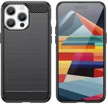 Hurtel Lankstus anglies pluošto rašto iPhone 15 Pro Max Carbon – dėklas telefonui, mėlynos spalvos