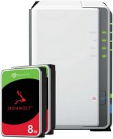 Serveris Synology DS223j 16TB IronWolf NAS-Bundle NAS inkl. 2x 8TB IronWolf 3.5 col. SATA HDD