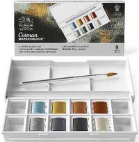 SmartMax Cotman akvarelės 1/2 formelės metalinės kišeninės rinkinys 9 vnt.