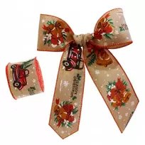 Eu Sandelis Kalėdinė juostelė - kaspinas, kalėdinė dovanų juostelė 6,3cm x 2m KSN139