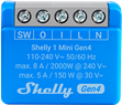 Smart Switch 1 Mini Gen4, 8A, Wi-Fi, Zigbee, Bluetooth, Matter 3800238070786 | 3800238070786