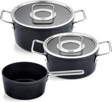 Fissler Puodų rinkinys Adamant su stikliniais dangčiais ir puodu 3 komp.