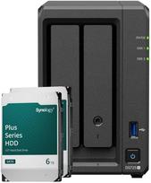 Serveris „Synology DS725+ 12TB Plus HDD NAS“ rinkinys, įskaitant 2 x 6TB „Synology Plus“ 3,5 colio SATA kietuosius diskus