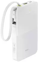 Baseus EnerFill FC51 Bipow 2 Pro 22.5W išorinė baterija su integruotu laidu 10000mAh Moon Baltas