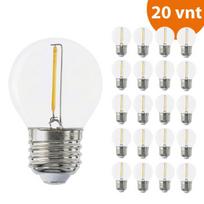 Led girliandų atsarginė lemputė 1 W E27 (G45) GLOW modeliui (20 vnt)