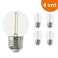 Terasos girliandų atsarginė lemputė 1 W E27 (G45) GLOW modeliui (4 vnt)