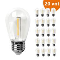 Terasos girliandų atsarginė lemputė 1 W E27 (S14) DROP modeliui (20 vnt)