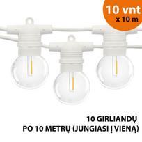 Terasos lemputės 100 m Glow balta