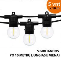 Terasos lemputės 50 m Glow juoda