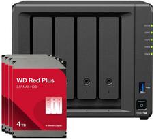 Serveris Synology DS925+ 16TB WD Raudona Plus NAS-Bundle NAS inkl. 4x 4TB WD Raudona Plus 3.5 col. SATA HDD