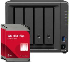 Serveris Synology DS925+ 32TB WD Raudona Plus NAS-Bundle NAS inkl. 4x 8TB WD Raudona Plus 3.5 col. SATA HDD