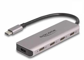 Delock - Šakotuvas - 5Gbps, su USB-C jungtimi - 4 x USB-C 3.2 Gen 1 - Stalinis (64238)