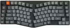 Klaviatūra žaidimams Keychron K15M Gateron Low Profile MX Brown 2.0 belaidė mechaninė su pašvietimu szaro-juoda