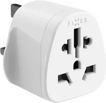 Fixed Adapteris kelioninis EU, US, AUS do gniazdek UK balta