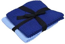 Rankšluostis E-cloth Det Gamle Apotek Knitted dish cloth, h25xw25cm, 100% cotton oeko-tex, 2/set, mėlynas/lightblue (24274025)