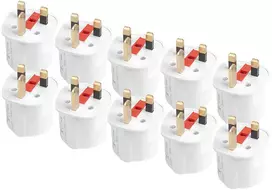 ES ir JK 13A 250V saugiklių kelioninių adapterių rinkinys, 10 vnt. Amio-04858