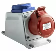 FAMATEL Fiksuotas lizdas 32A 5P 400V + GS*T IP54 lizdas su kaiščiu 23626F