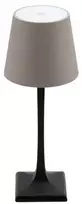 Stalinė lempa Quant Securit® LED stalalinė lempa MILANO belaidė ir įkraunama juoda/pilka-ruda