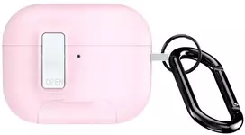 iLike Maciņš austiņām Dux Ducis Apple AirPods Pro 3 PECQ Series PC+TPU Cover su karabinu Baltas Rožinė