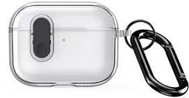 iLike Dėklas na ausinės Dux Ducis Apple AirPods Pro 3 PECL Series PC+TPU Cover su karabinu Juodas Clear