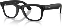 Išmanieji akiniai RayBan Meta Wayfarer Gen 2, juodi rėmeliai ir skaidraus-pilko gradiento lęšiai, standartinis dydis