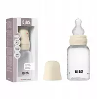 BIBS plastikinis kūdikio buteliukas 150ml silikoninis čiulptukas Ivory Anti-colic