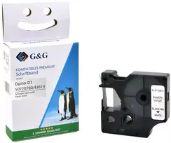 G&G 15568, juodas ant balto, ištisinė etiketė, D1, juoda, DYMO, Dymo LabelManager 100 Dymo LabelManager 160 Dymo LabelManager 210D Dymo LabelManager 220P Dymo...