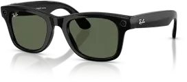 Išmanieji akiniai RayBan Meta Wayfarer Gen 2, juodi rėmeliai ir žali lęšiai, standartinis dydis