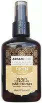 Arganicare 10 in 1 Ricin plaukų kondicionierius, nenuplaunamas, išsukantis ir minkštinantis bei glotninantis, 150 ml