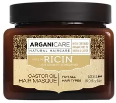 Arganicare Ricin plaukų priežiūros kremas-maskė augimui skatinti, 500 ml