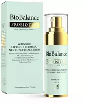 Bio Balance raukšles išlyginantis ir odą tvirtinantis neuropeptidų serumas veidui ir kaklui, ryte ir vakare, 30 ml
