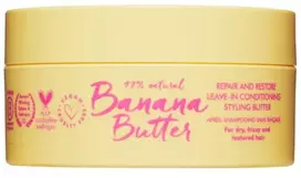 Umberto Giannini Banana Butter plaukų kondicionierius, nenuplaunamas, atkuriantis ir pašalinantis garbanavimą, 200 ml