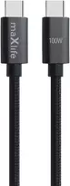 Maxlife MXUC-12 laidas USB-C – USB-C 3,0 m 100W juodas