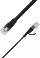 LinkIT Plokščias tinklo kabelis RJ-45, Cat.6a, U/FTP, PVC, juoda, 3.5 m (STP-FL6A-00350-BLK)