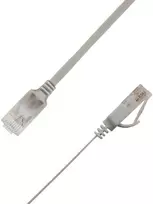 LinkIT Plokščias tinklo kabelis RJ-45, Cat.6a, U/UTP, PVC, pilka, 7,5 m (UTP-FL6A-00750-GY)