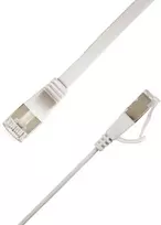 LinkIT Plokščias tinklo kabelis RJ-45, Cat.6a, U/FTP, PVC, balta, 1,5 m (STP-FL6A-00150-WH)