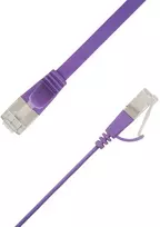 LinkIT Płaski kabelis sieciowy RJ-45, Cat.6a, U/FTP, PVC, violetinė, 4.5 m (STP-FL6A-00450-PU)