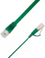 LinkIT Plokščias tinklo kabelis RJ-45, Cat.6a, U/FTP, PVC, žalias, 4,5 m (STP-FL6A-00450-GR)