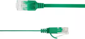 LinkIT Plokščias tinklo kabelis RJ-45, Cat.6a, U/UTP, PVC, žalias, 2.5 m (UTP-FL6A-00250-GR)