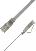 LinkIT Plokščias tinklo kabelis RJ-45, Cat.6a, U/FTP, PVC, pilka, 2,5 m (STP-FL6A-00250-GY)
