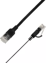 LinkIT Płaski kabelis sieciowy RJ-45, Cat.6a, U/UTP, PVC, juoda, 2 m (UTP-FL6A-00200-BLK)