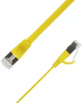 LinkIT Plokščias tinklo kabelis RJ-45, Cat.6a, U/FTP, PVC, geltona, 2 m (STP-FL6A-00200-GL)