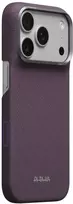 Dėklas PITAKA Edge PTK Weaving-Charoite MagSafe, skirtas iPhone 18 Pro / 17 Pro, violetinis