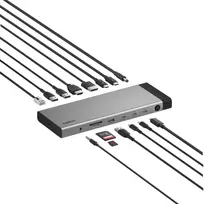 Šakotuvas Stotis/replikatorius Belkin Connect Thunderbolt 140 W, 5 stotys, 14-in-1 (INC031KQSGY)