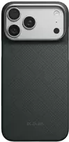 Dėklas PITAKA Edge Argyle MagSafe, skirtas iPhone 18 Pro Max / 17 Pro Max, bazalto juodas